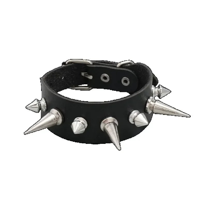 Hip Hop Rock PU Leather Bracelet Men and Women Punk Spikes Rivets Skull Heart Cross Creative Party Bracelet Jewelry Accessories - Live Store 4U