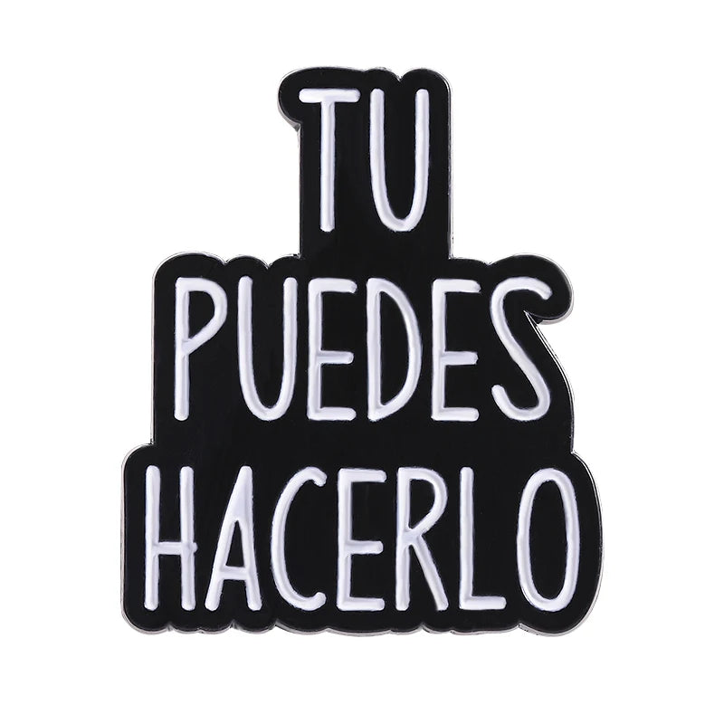 Funny Spanish Quote Enamel Pins Te Calmas O Te Calmas Despues No Digas Que No Te Avise Metal Brooches Lapel Badge Jewelry Gifts - Live Store 4U