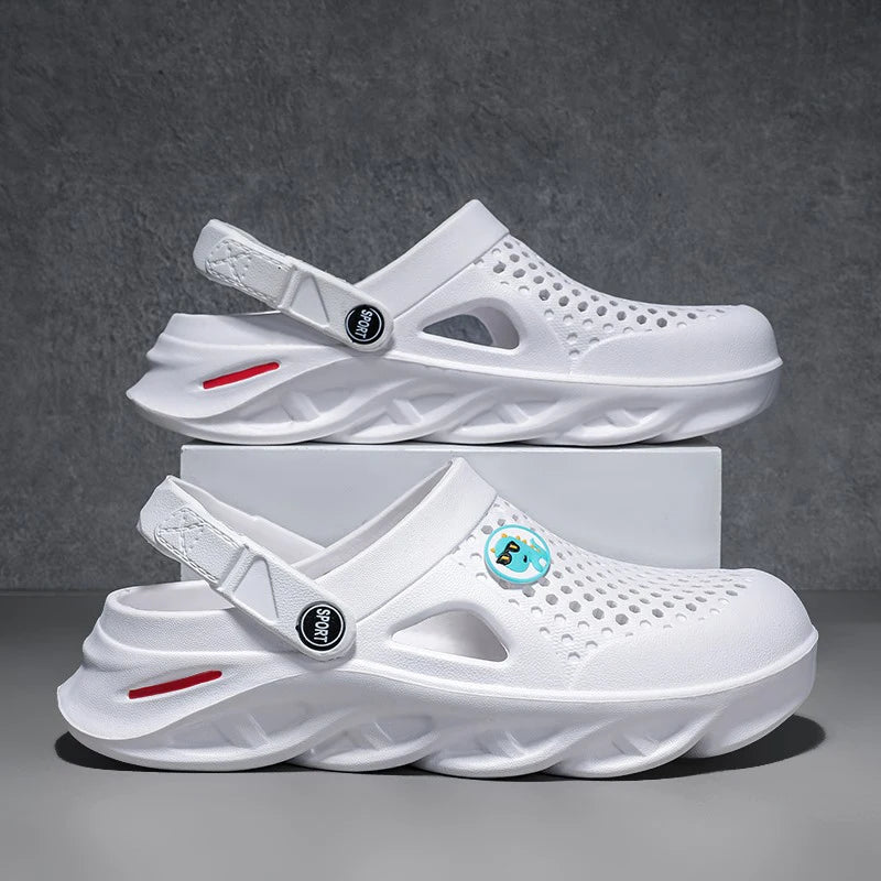 Men's Beach Sandals Summer Outdoor Platform Casual Shoes Fashion Sneakers Breathable Shoes Slippers Slippers Large Size 38-47