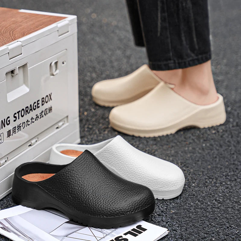 Hotel Kitchen Non-slip Oil-resistant Chef's Shoes Casual Flat Work Safe Men's Shoes Summer Breathable Comfortable Plus Size 47