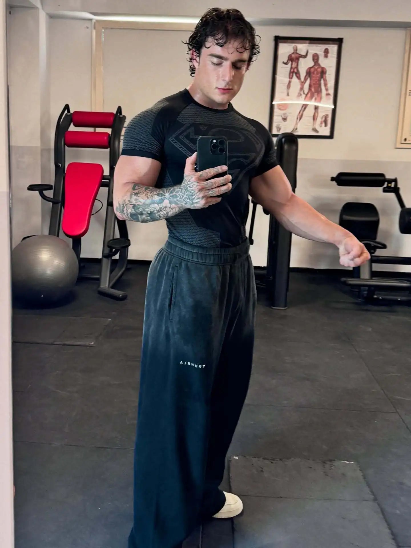 2025 New style Men's High Elastic Quick Dry Sports Shark T-Shirt Tight Workout Breathable Summer Gym Trendy Short sleev - Live Store 4U