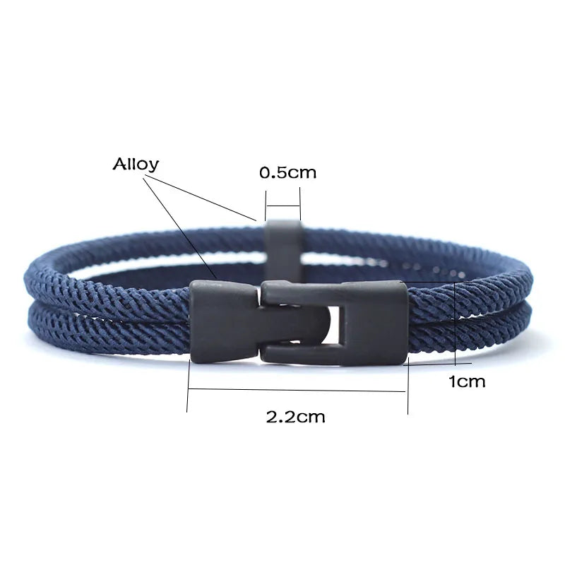 New Fashion Men Bracelet Thread Double Layer Detachable Matching Stackable Braslet Leisure Accessories Hombre Erkek Bileklik - Live Store 4U