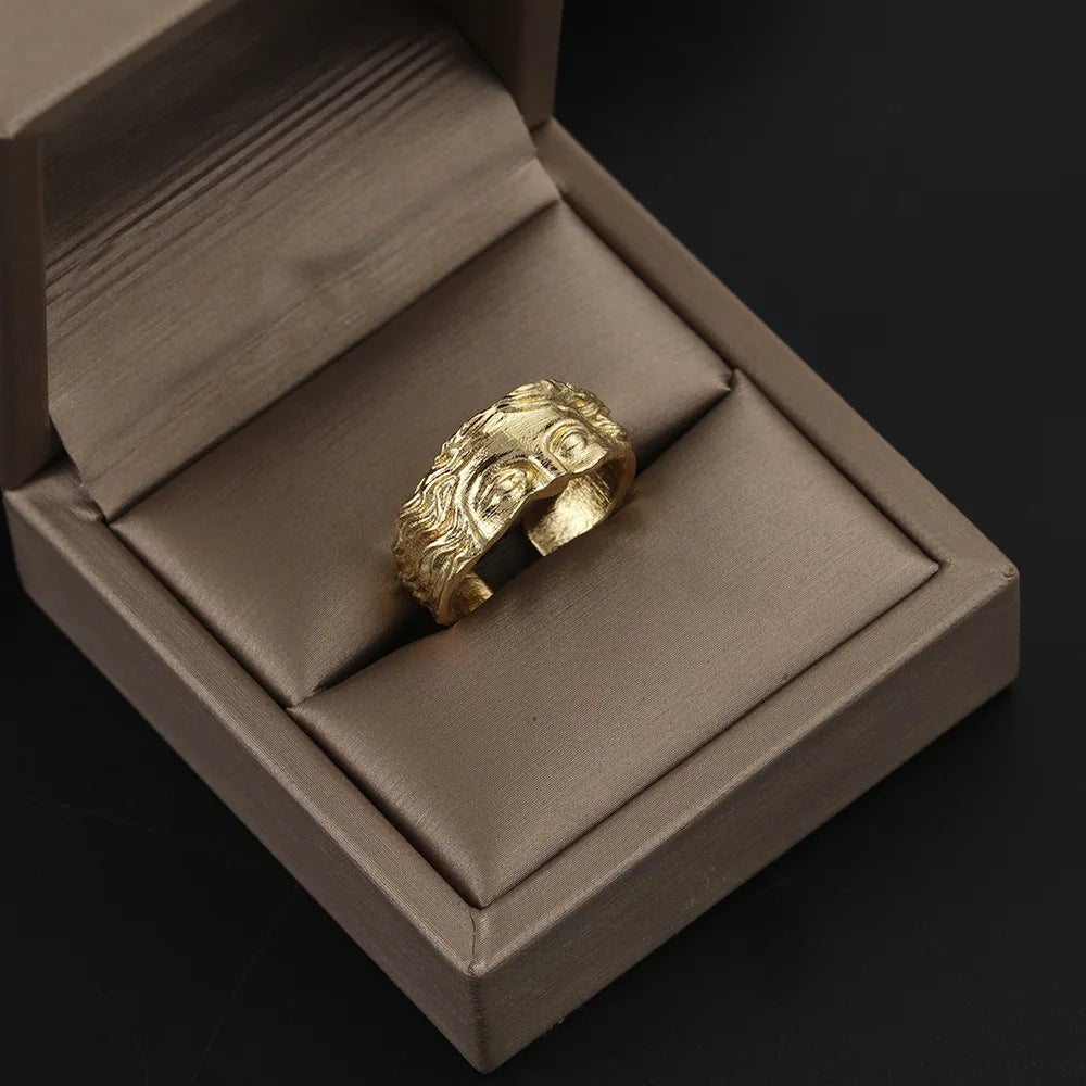 Retro Half Face Venus Ring For Men Women Greek Mythology Vintage Punk Gothic Art Open Ring Unisex Accessories Designer Jewelry - Live Store 4U