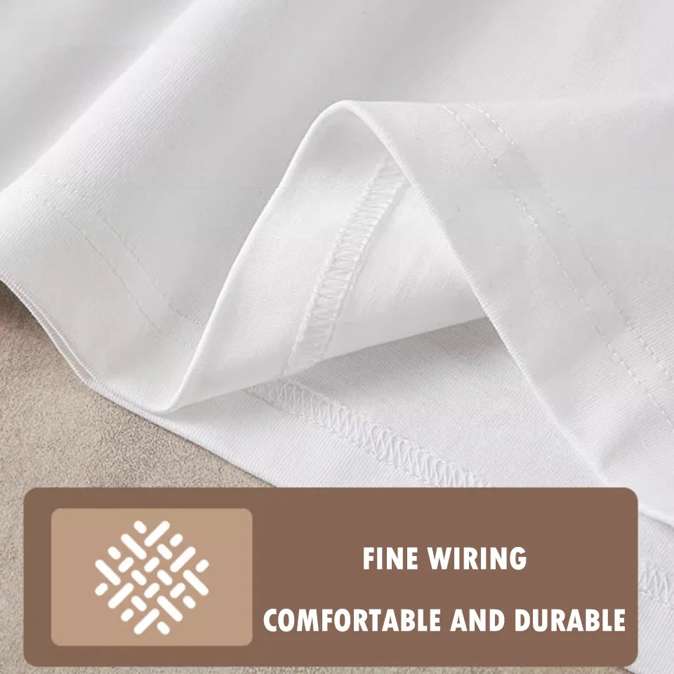 220gsm Heavy Oversized Plain T-Shirt for Men Summer HighQualtity Short Sleeve Tee 100%cotton Solid Color Trendy Casual white Top - Live Store 4U