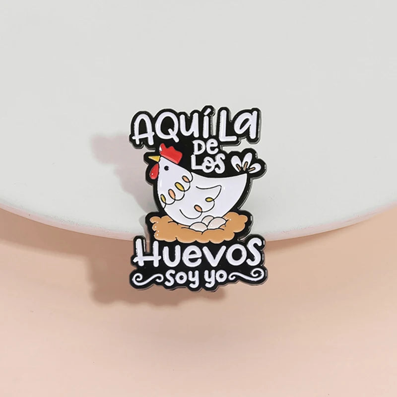 Funny Spanish Quote Enamel Pins Te Calmas O Te Calmas Despues No Digas Que No Te Avise Metal Brooches Lapel Badge Jewelry Gifts - Live Store 4U