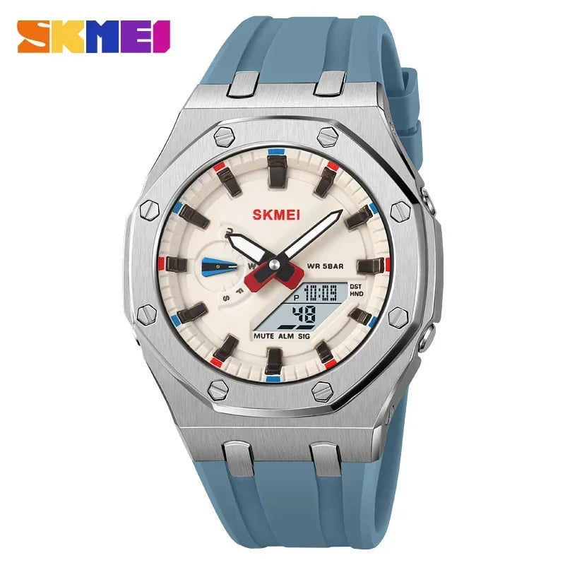 SKMEI 2243 Men's Watch Student Electronic Watch Multi functional Sports Waterproof Night Glow Electronic Watch