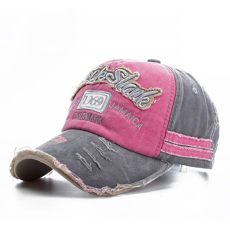 2023 High Quality Washed cowboy letters Cotton Cap For Men Women Adjustable Autdoor Sun protection hat Rock Shark Baseball Caps