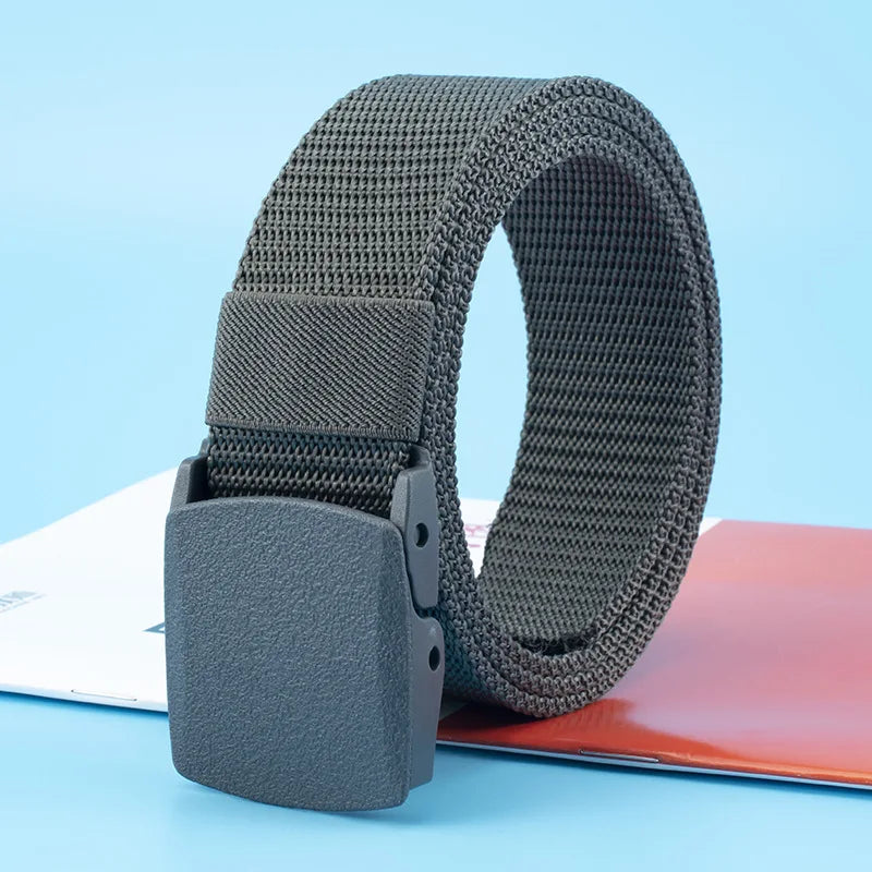 8 Colors Men Female Belts Military Nylon Adjustable Belt Outdoor Travel Tactical Waist Belt with Plastic Buckle for Pants 120cm - Live Store 4U