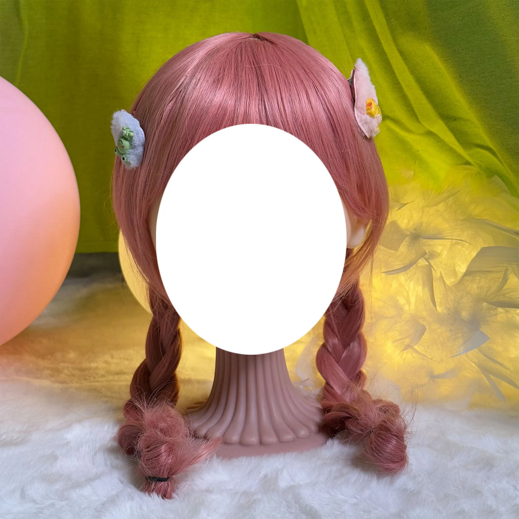 New silicone hairstyle, refreshing pink short hair, hair and eyebrow transplantation, handcrafted makeup