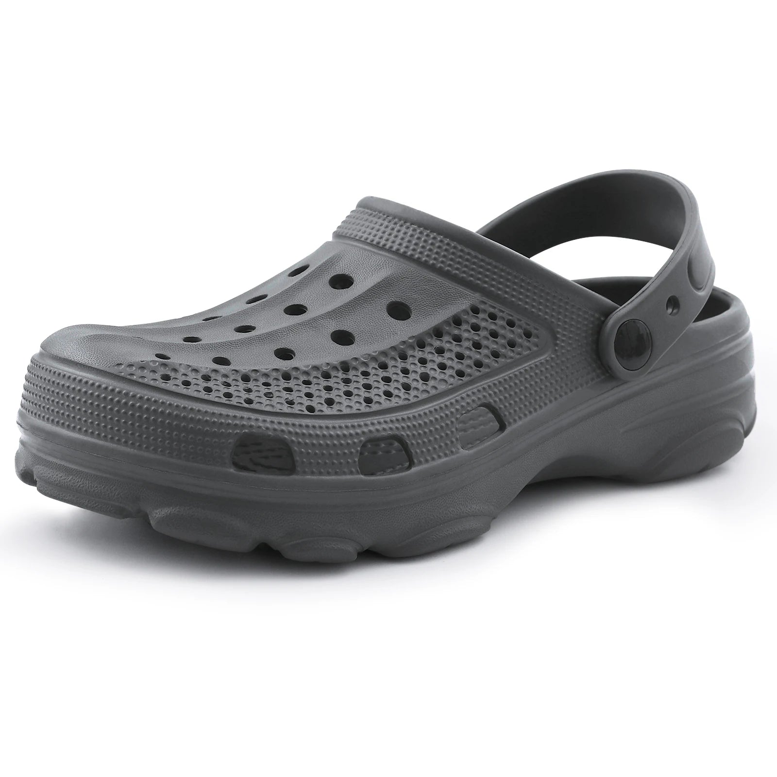 Crestar Men's Clogs Sandals Summer Holes Breathable Garden Home Sandals Fashion Outdoor Antiskid Sole Beach Slides Solid Color