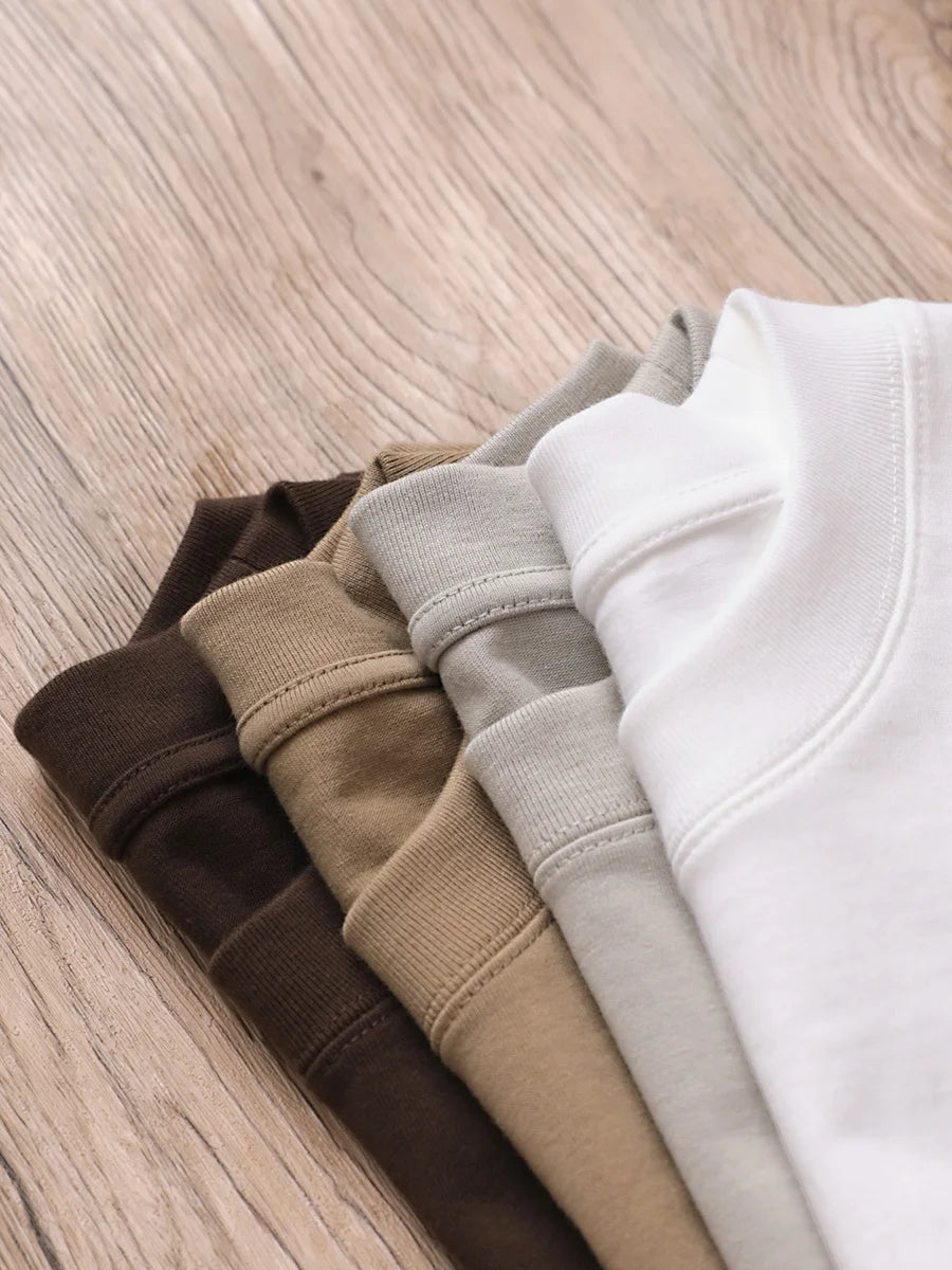 11.29oz 320Grams Heavy Cotton Weight Oversized Loose Men T-shirt Solid Color Drop Shoulder Short Sleeve High Quality - Live Store 4U