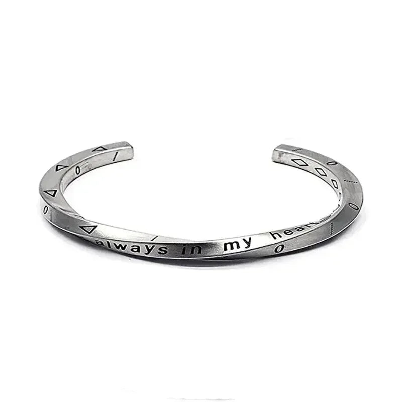 2024 New Simple Twisted Stainless Steel Open Bangles for Men Women Delicate Silver Color Cuff Bracelet Fashion Party Jewelry - Live Store 4U