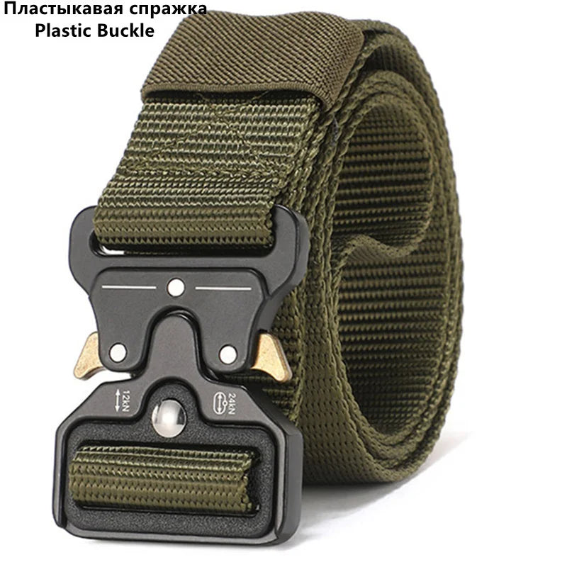 Men's Belt Outdoor Hunting Tactics Belt Multi functional Buckle Nylon Belt High Quality Marine Corps Canvas Belt - Live Store 4U