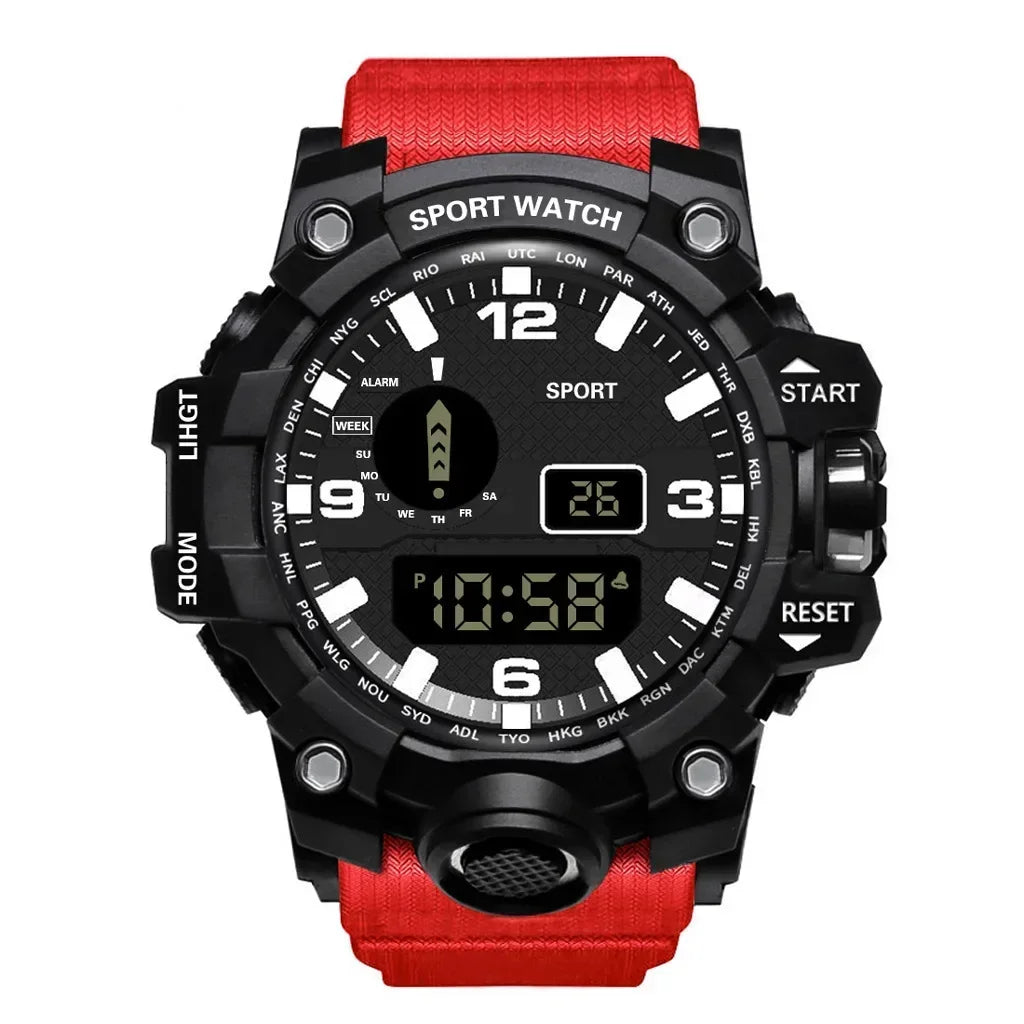 New Multifunctional Electronic Watch for Men Casual Simple Waterproof Sports Mens Watches Fashionable Wristwatch Accessories