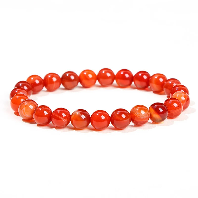 JD Natural Stone Beads Bracelet Amethyst Tiger Eye Crystal Quartz Agate Gem Beads Bangles Women Men Reiki Healling Jewelry Gift - Live Store 4U