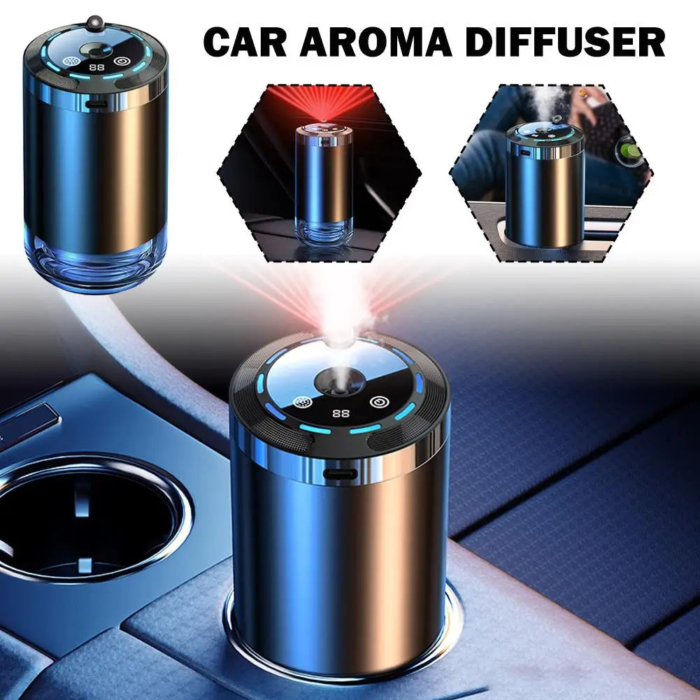 Car Perfume Diffuser Device Intelligent Auto Interior Decoration Humidifier Ambient Light Rechargeable Aroma Diffuser Ornament