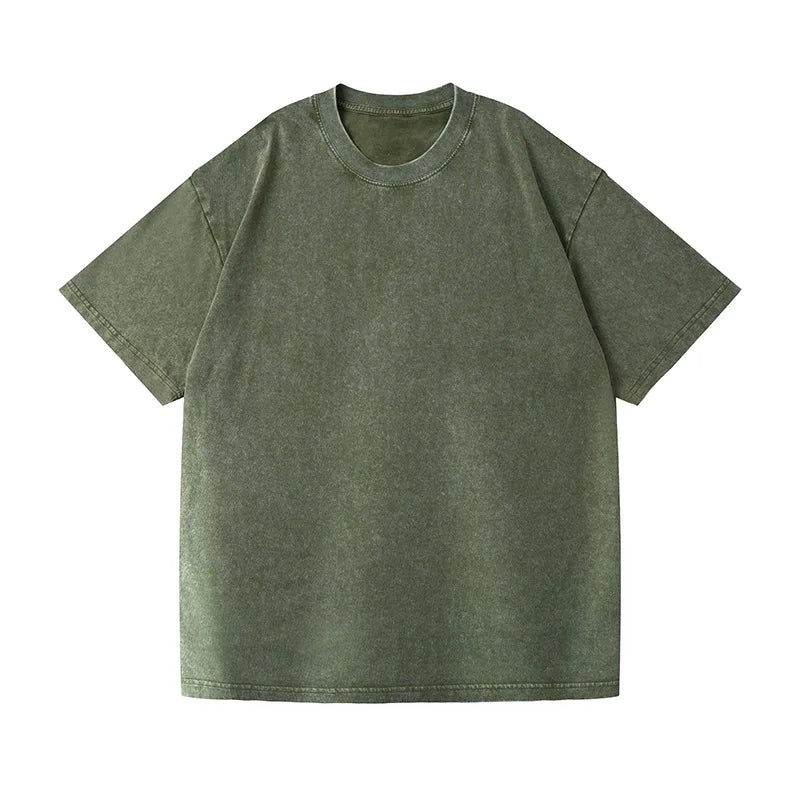 Quality Oversized Acid Washed Y2K T Shirt men Vintage T-shirts Streetwear Mineral Wash Tee Shirts boy Loose Luxury Brand Tops - Live Store 4U