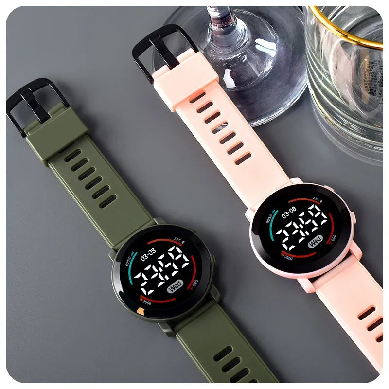 Unisex Sports Digital Watch for Men Women Boys Girls Fashion Waterproof Electronic Watches Breathable LED Wristwatch Gifts