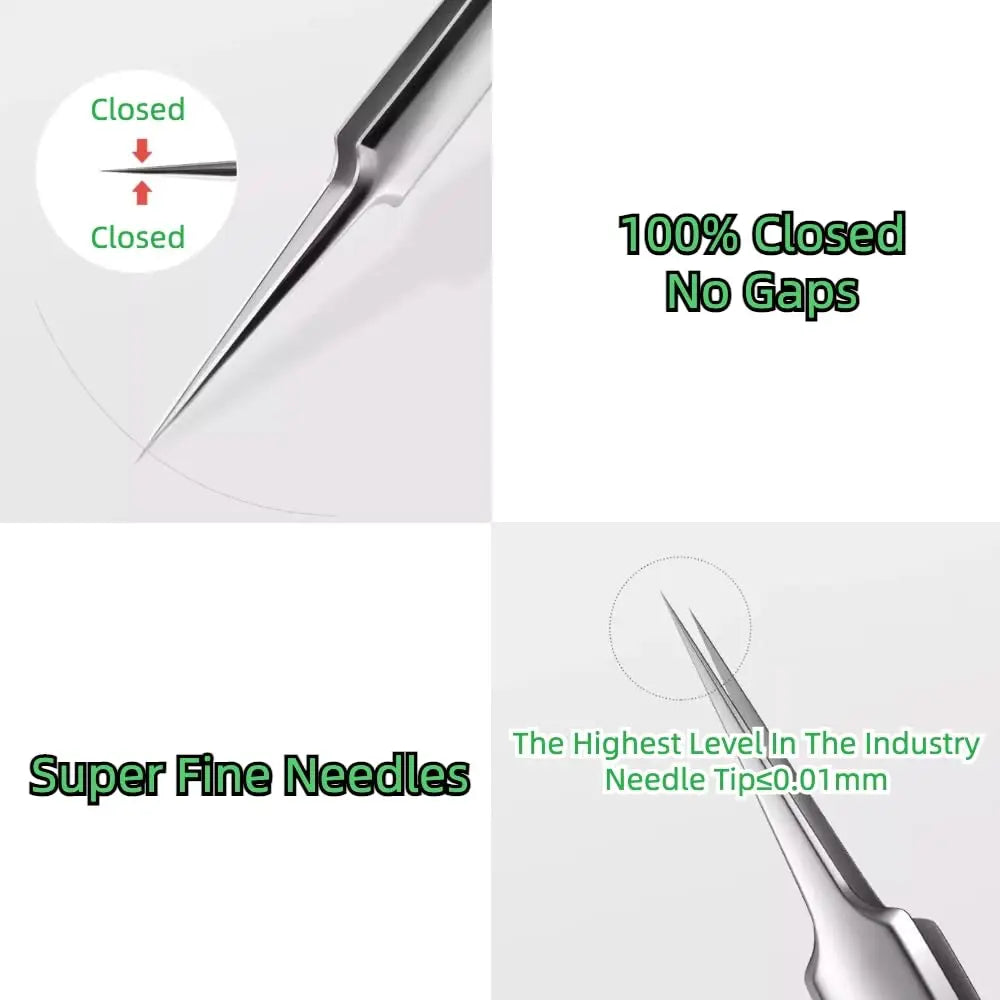 1/8Pcs PcCell Pimples Blackhead Remover Clip Ultra-fine Tweezers Black Dots Blackhead Extractor Acne Needle Facial Cleaner Skin