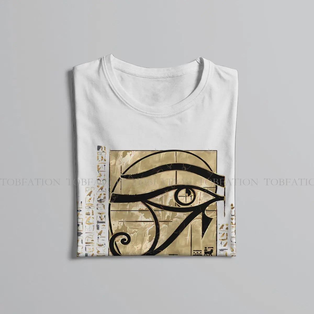 Egyptian Original TShirts Egyptian Eye of Horus Sacred Geometry Ornament Print Men's T Shirt Hipster Tops 6XL
