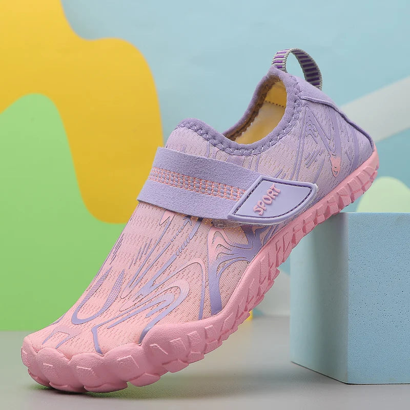 New KID Students Barefoot Quick-Drying Beach Swimming Shoes Aqua Shoes Indoor Fitness Running Shoes Summer Water Shoes 29-38#