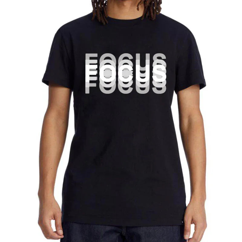 Summer Men's 100% Cotton High Quality Casual Sports Loose Oversized Funny Focus Print Round Neck Short Sleeved T-shirt Tops - Live Store 4U