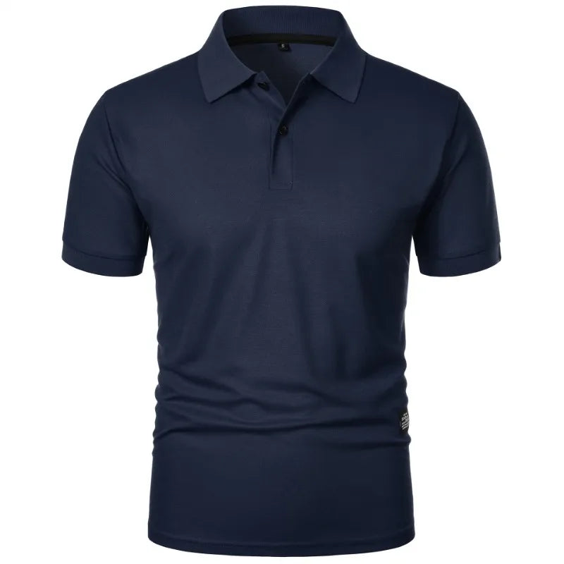 New Solid Color Polo Shirt Men's Short Sleeve Button Tshirts Lapel Lightweight  Streetwear Sport Casual Tops - Live Store 4U