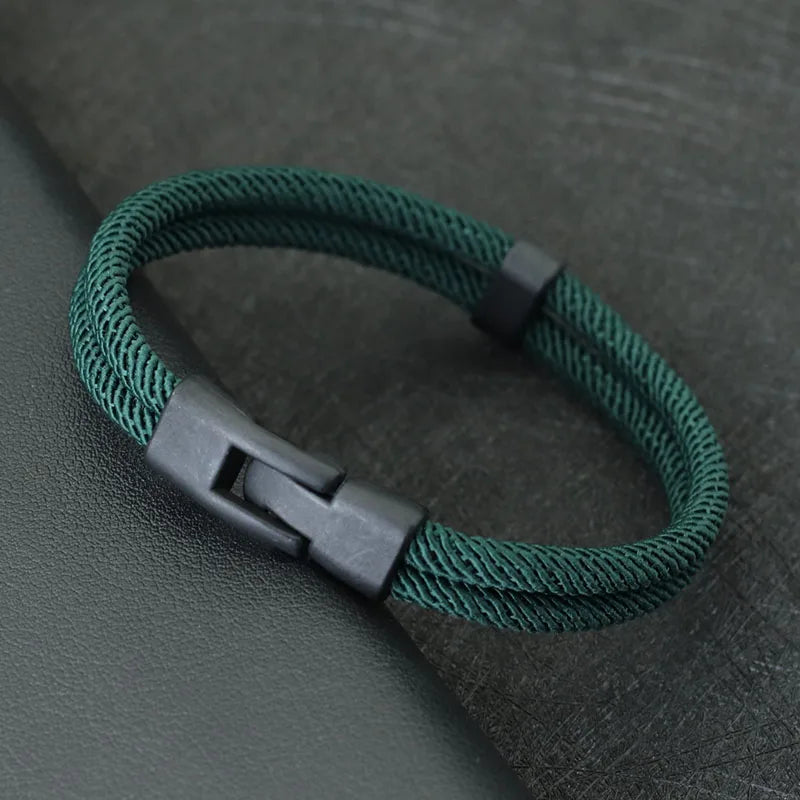 New Fashion Men Bracelet Thread Double Layer Detachable Matching Stackable Braslet Leisure Accessories Hombre Erkek Bileklik - Live Store 4U