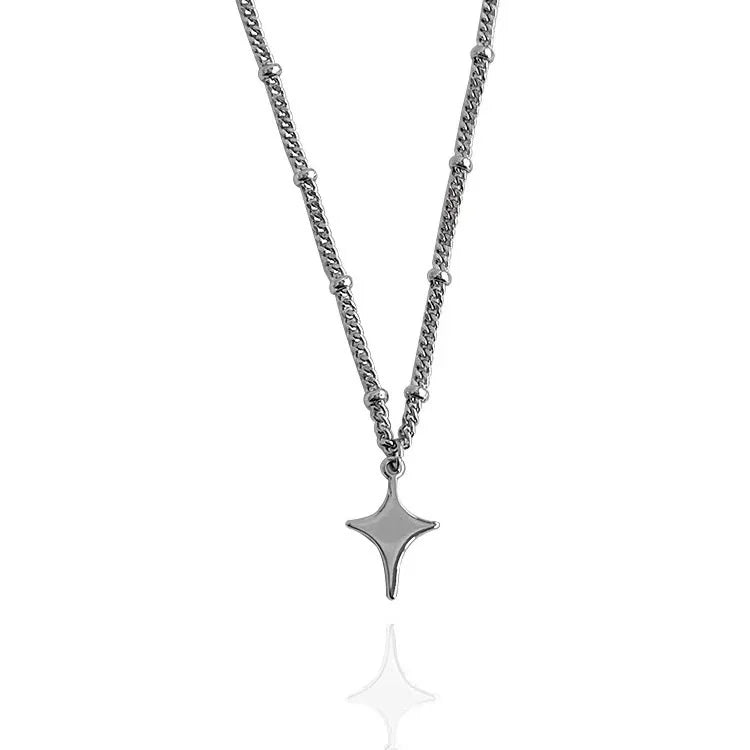 Simple Trendy Star Hollow Choker Necklace Pendant Neck Jewelry Accessories Women Men's Fashion Party Chain Necklace - Live Store 4U