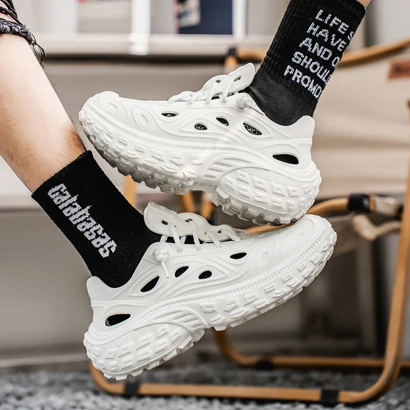 2025 New Summer Fashion Lovers Sandals EVA Baotou Men's Sandals Outdoor Thick Bottom Hole Shoes Luxury Beach Men Garden Shoes