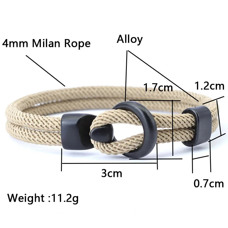 Fashion Rope Bracelet Men Double Layer Outdoor Camping Braclet Homme Accessories Survival Paracord Braslet Gift For Him - Live Store 4U