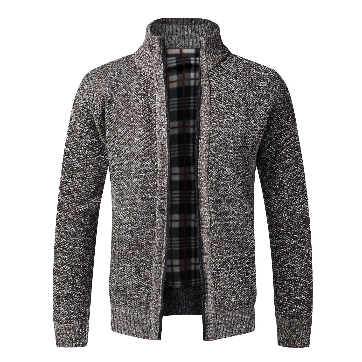 Autumn Winter Warm Cardigan Men Fleece Sweaters Full Zip Jackets Slim Fit Luxury Brand Knitted Sweater Coat American Jersey - Live Store 4U