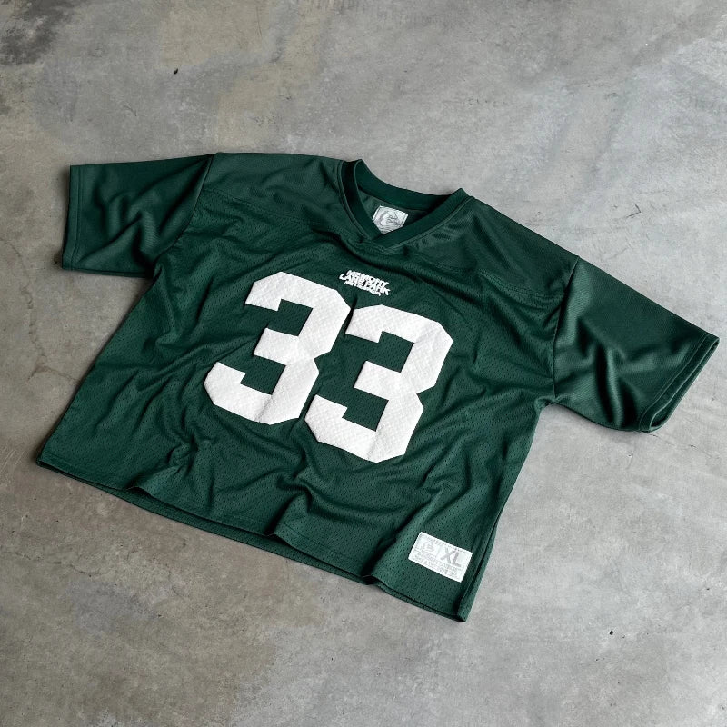 Y2K Retro Jersey Quick Dry Breathable Mesh T Shirt Men Women Street College Sports Wear Oversized Unisex Football Training Wear - Live Store 4U