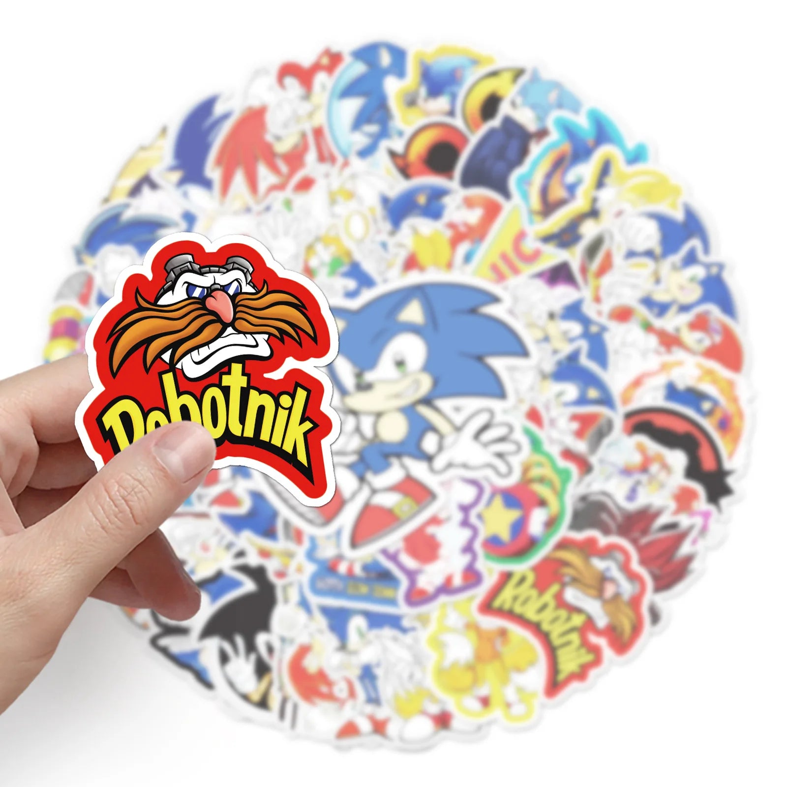 50-100Pcs/Set Cartoon Sonic Stickers Hedgehog Anime Toys Cartoon Graffiti Sticker for Water Bottle Laptop Luggage