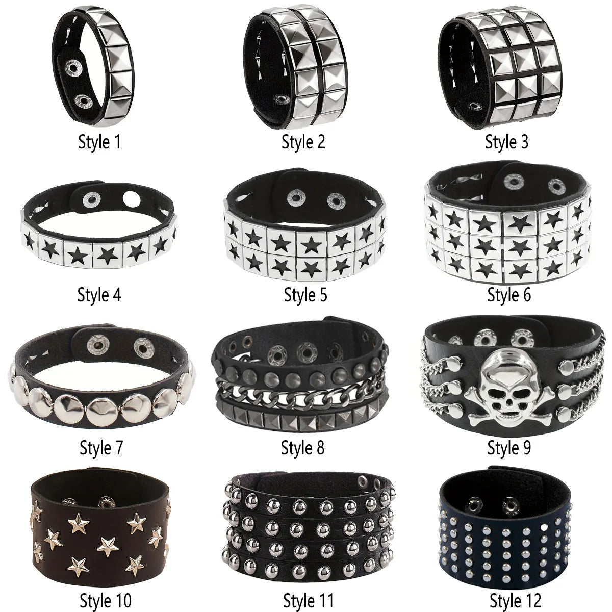 Fashion Gothic Punk Retro Multi Chain Street Dance Bracelet For Halloween Cosplay Christmas Party Birthday Lovers Gifts - Live Store 4U