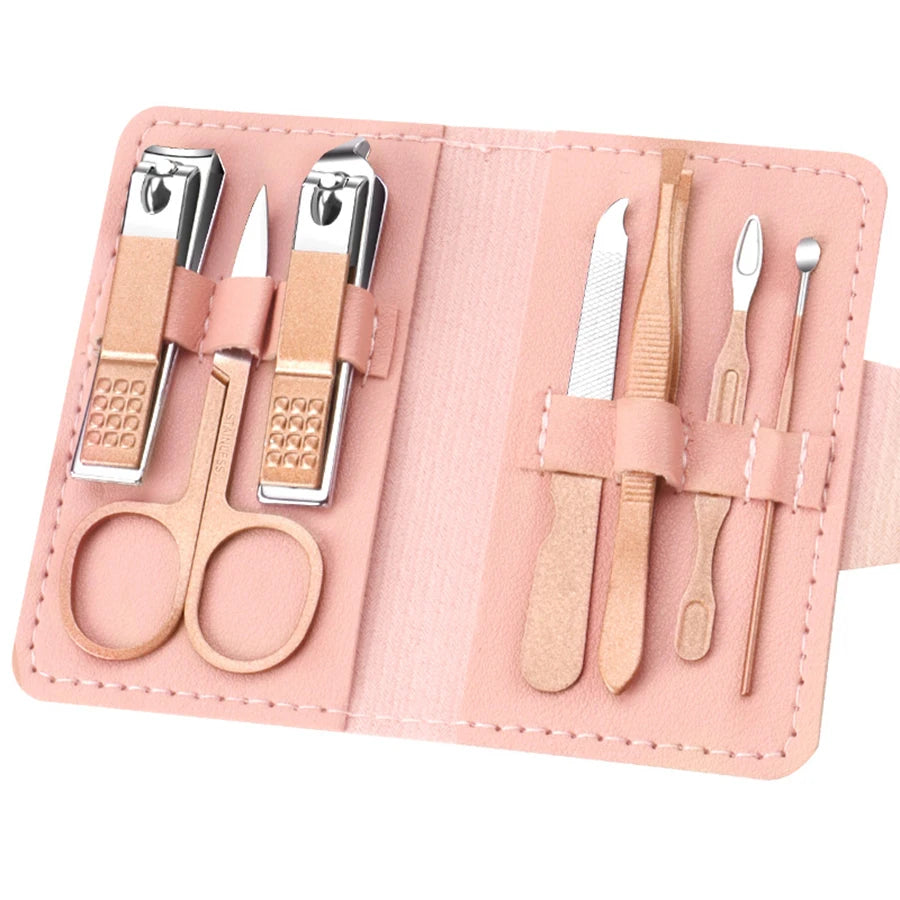 Professional Nail Clippers Set for Men, Stainless Steel Portable Nail Cutter Kit, High Carbon Steel Blade, Portable set
