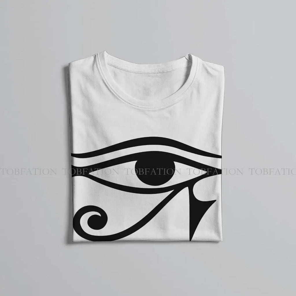 Horus Eye O Neck TShirt Eye of Horus Egyptian Pure Cotton Original T Shirt Man's Clothes Fashion Fluffy