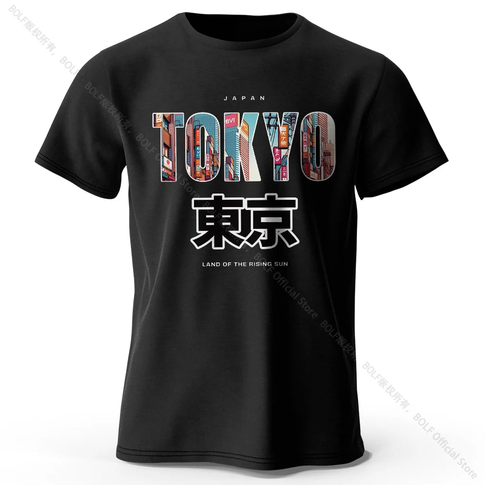 Tokyo Printed Fashion Forward 100% Cotton T-Shirt, Ultra Soft Round Neck Short Sleeve Tee, Perfect for Men & Women - Live Store 4U