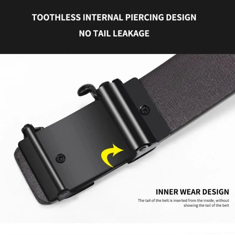 New Product Belt MEN'S High Quality Toothless Automatic Buckle Casual Men Belt MEN'S Business Fashion Belt - Live Store 4U