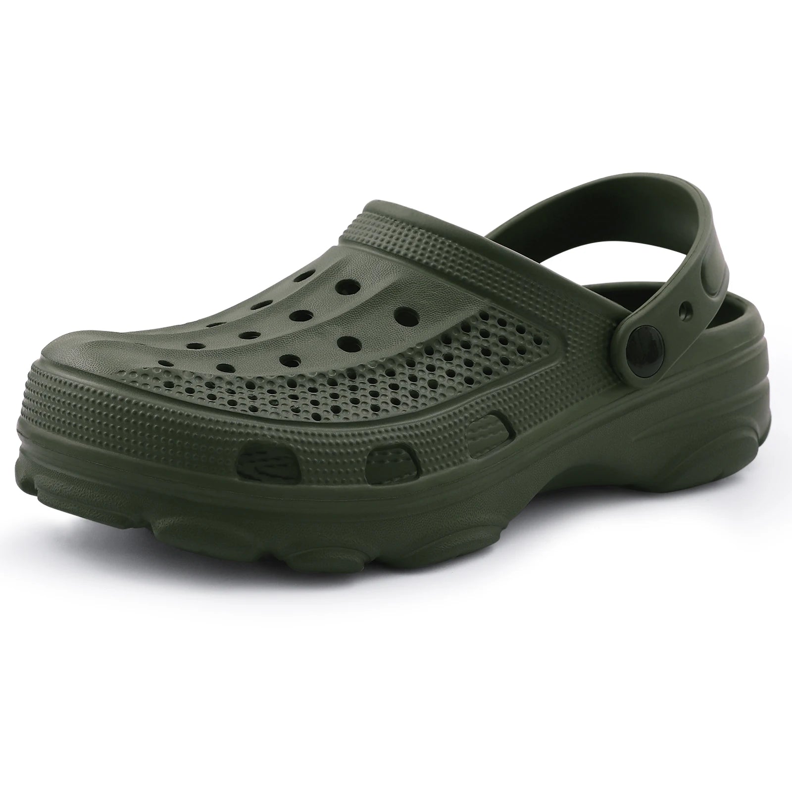 Bebealy Men Hole Clogs Slippers Men Garden Shoes For Men Arch Support Slides Summer Fashion Beach Slippers Non-slip EVA Slippers