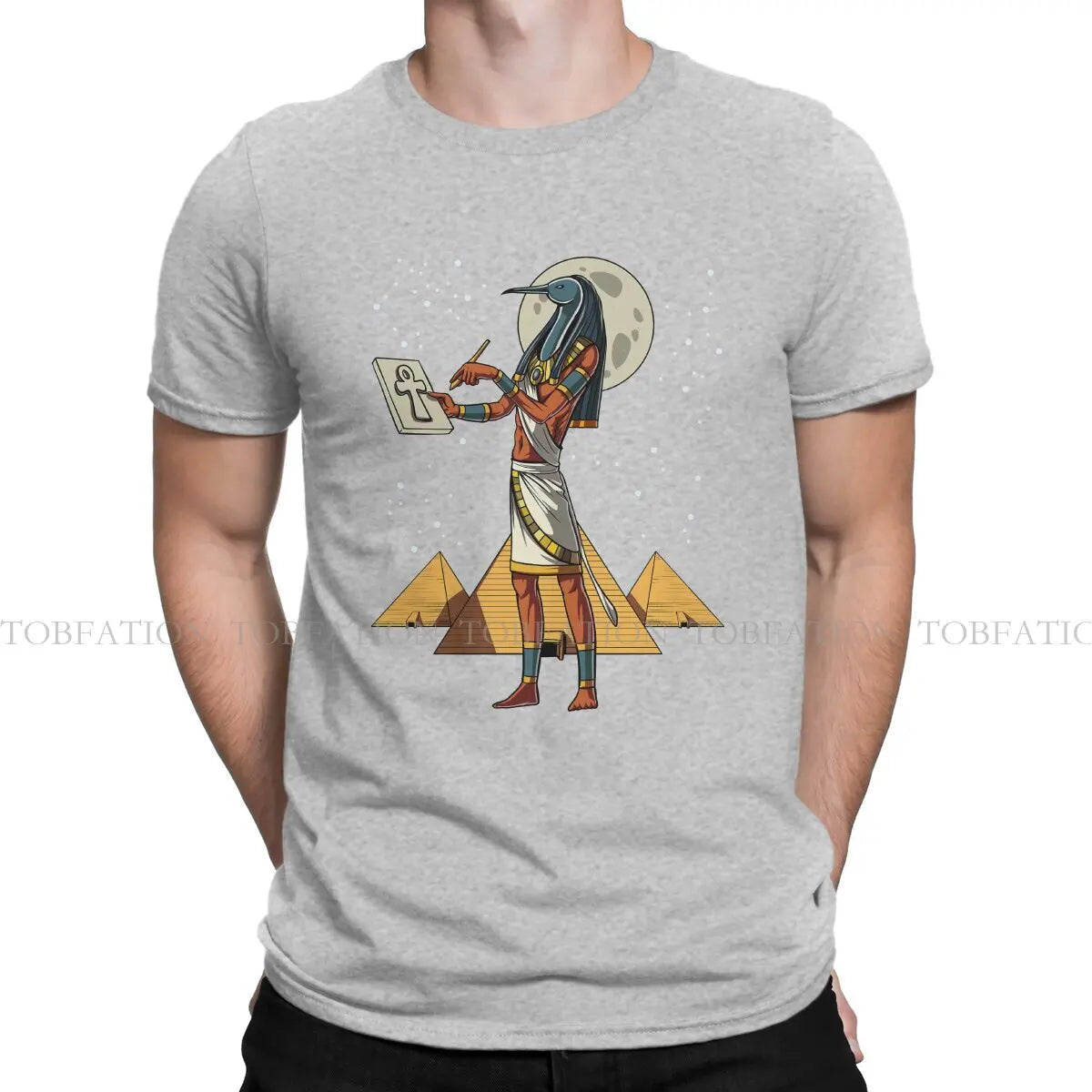 Ancient Egypt Egyptian Crewneck TShirts God Thoth Classic Personalize Men's T Shirt Hipster Clothing Size S-6XL