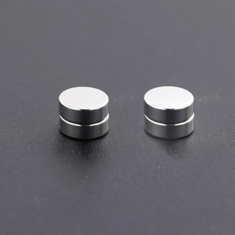 3 Pairs Crystal Strong Magnetic Ear Stud Clip Earrings for Men and Women Punk Round Zircon Magnet Earrings Non Piercing Jewelry - Live Store 4U