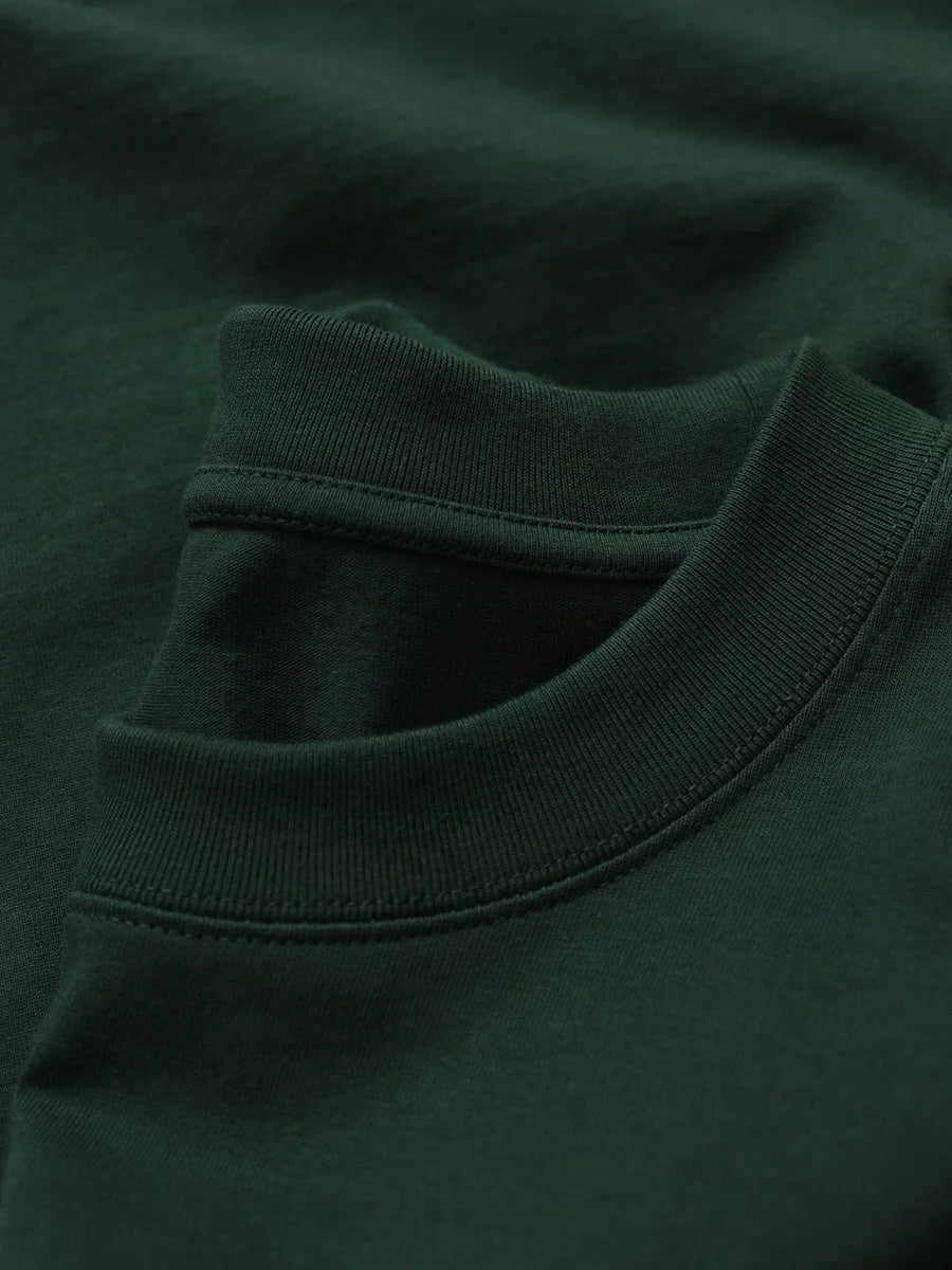 11.29oz 320Grams Heavy Cotton Weight Oversized Loose Men T-shirt Solid Color Drop Shoulder Short Sleeve High Quality - Live Store 4U
