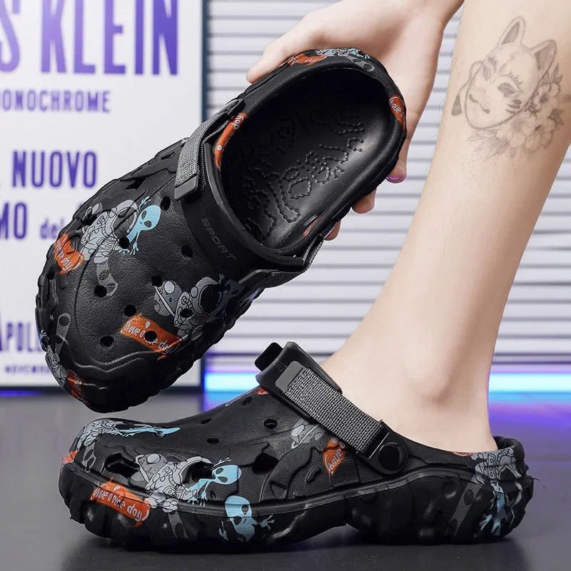 Plus Size 46 47 Men's Summer Clogs Sandals Eva Slippers Men Fashion New Flat Sandals Men Women Leisure Slides Men Casual Shoes