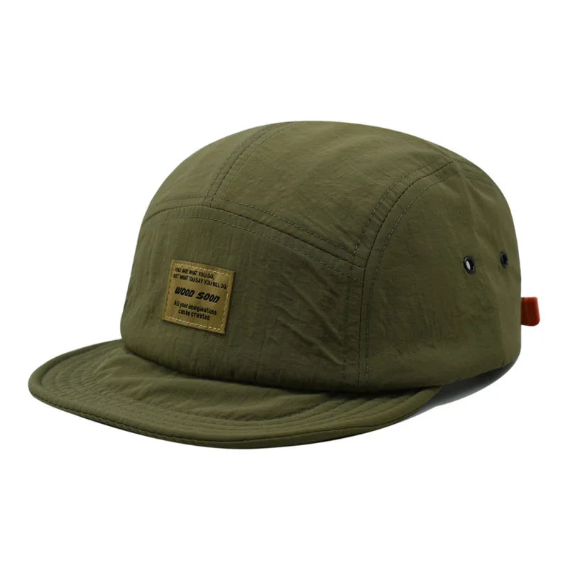 Fashion 5 Panel Baseball Cap Snapback Caps Quick-drying Flat-brimmed Hat for Men Women Adjustable Summer Casual Sunscreen Hats