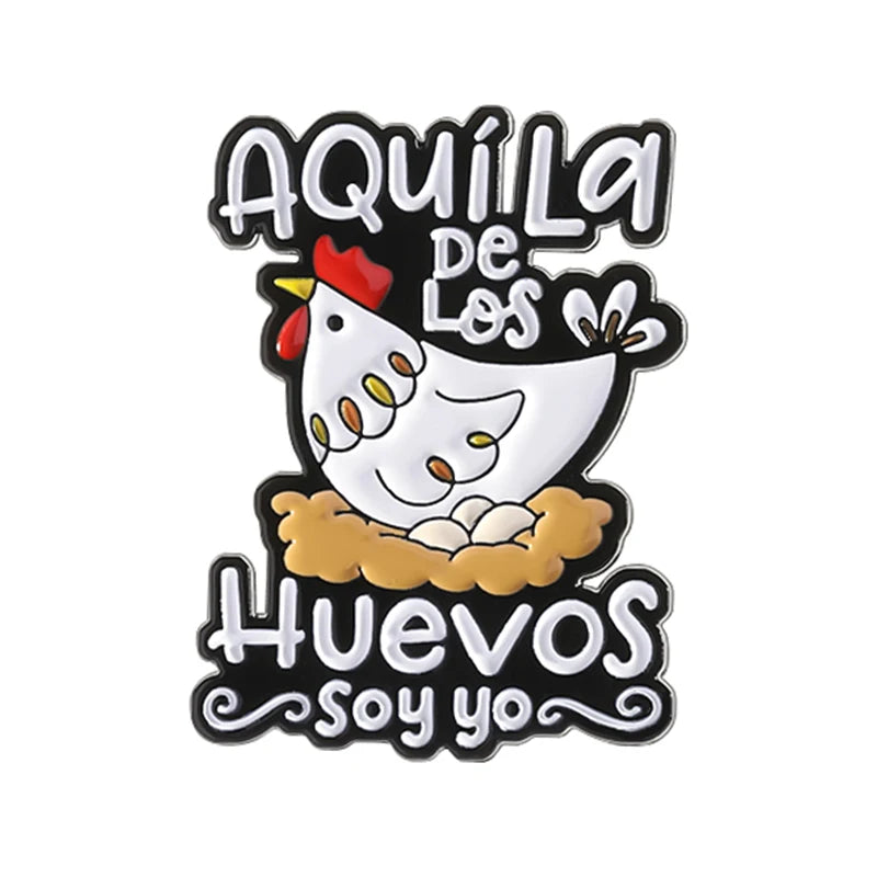 Funny Spanish Quote Enamel Pins Te Calmas O Te Calmas Despues No Digas Que No Te Avise Metal Brooches Lapel Badge Jewelry Gifts - Live Store 4U