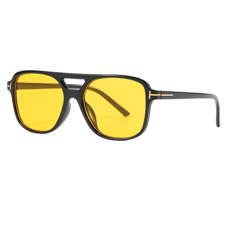 New Fashion Pilot Sunglasses Women Double Bridge Oversized Sun Glasses Oval Goggles Classic Candy Color Design Eyewear UV400