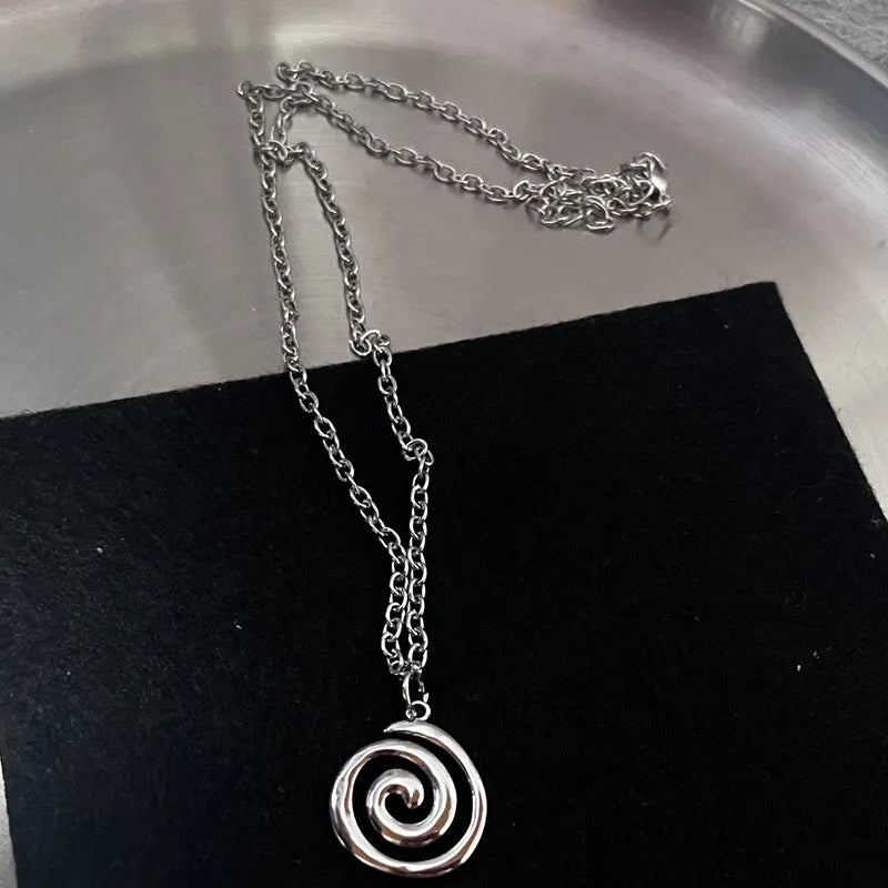 Y2K Flail Fire Heart Teeth Pendant Necklace for Women Men Charm Necklace Grunge Punk Fashion Jewelry ﻿ - Live Store 4U