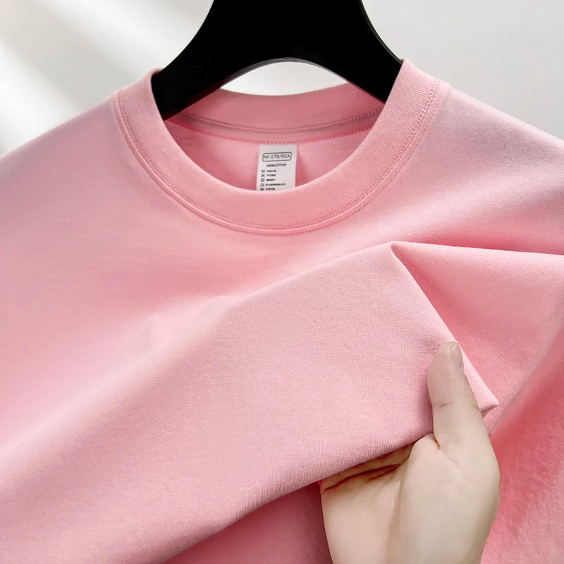100% pure cotton summer high-end brand men's short sleeve round neck fashionable style half sleeved top breathable T-shirt - Live Store 4U