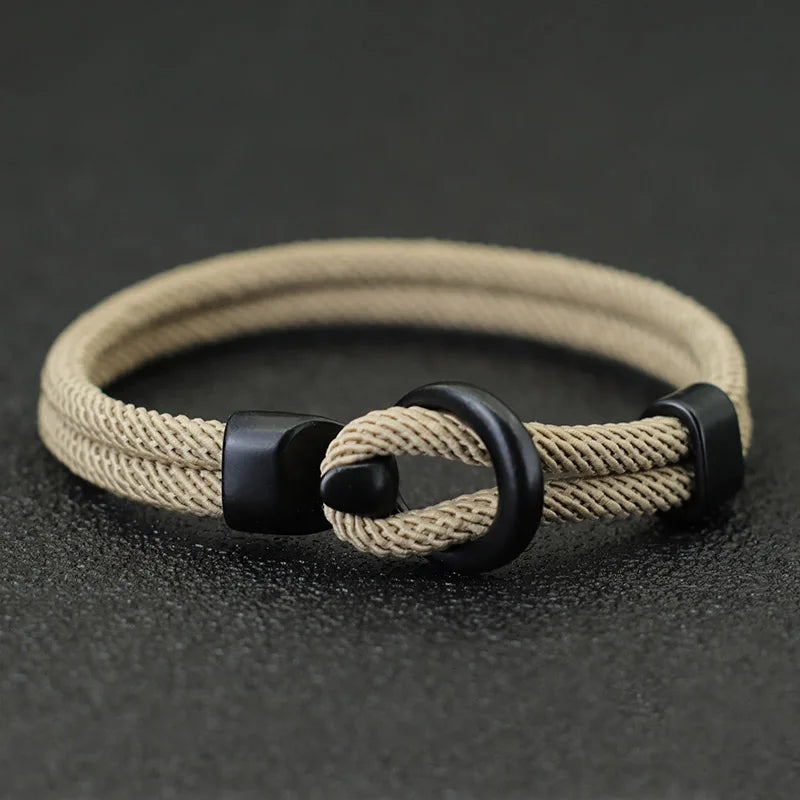 Fashion Rope Bracelet Men Double Layer Outdoor Camping Braclet Homme Accessories Survival Paracord Braslet Gift For Him - Live Store 4U